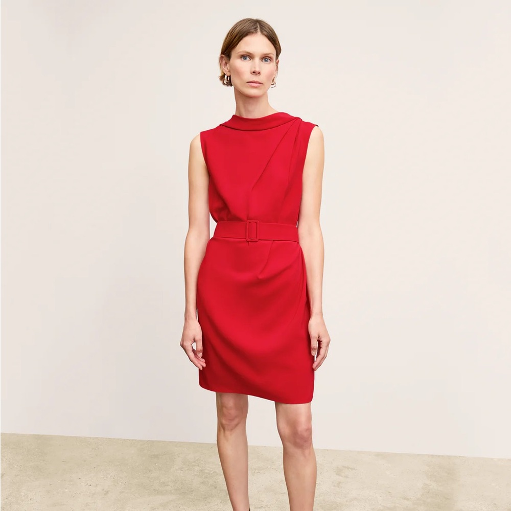 M.M. Lafleur Joslyn Elegant Red Sleeveless Dress